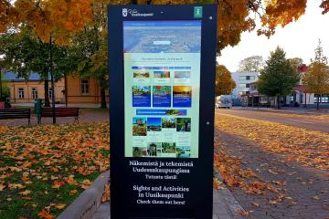 Syksynen kuva kosketusnäytöstä