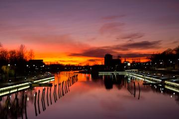 Silta auringonlasku