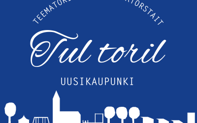 Kaupungin siluetti ja tul toril -logo tekstinä.