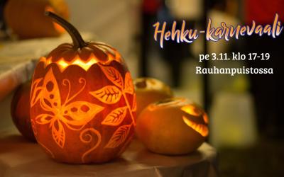 Kaiverrettu kurpitsa, jossa valo sisällä