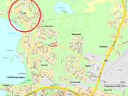 Hiun omakotitonttien alue opaskartassa