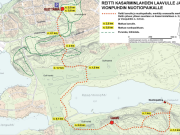 Kasarminlahden laavun reittikartta