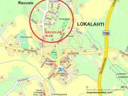 Lokalahden Rauvolan alueen sijanti kartalla