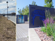 Kaupunginlahden ranta on kehittynyt viime vuosikymmenen aikana - ranta toimii ulkoilmamuseona, josta löytyvät mm. tarinataulut.