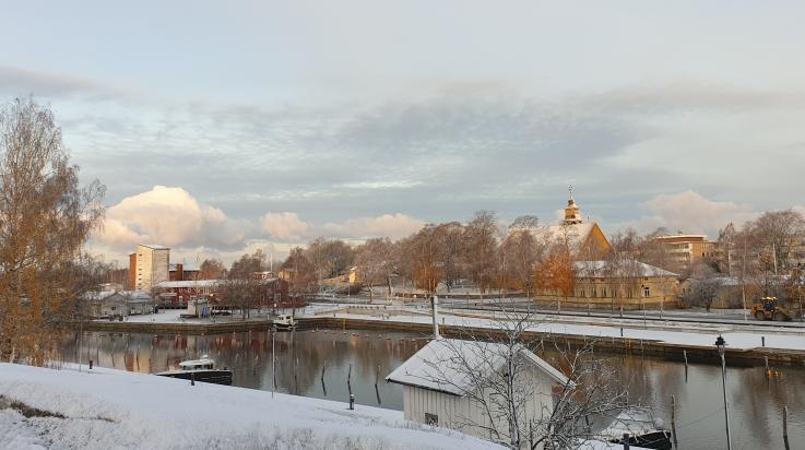 Näkymä Pakkahuoneelle Sorvakosta