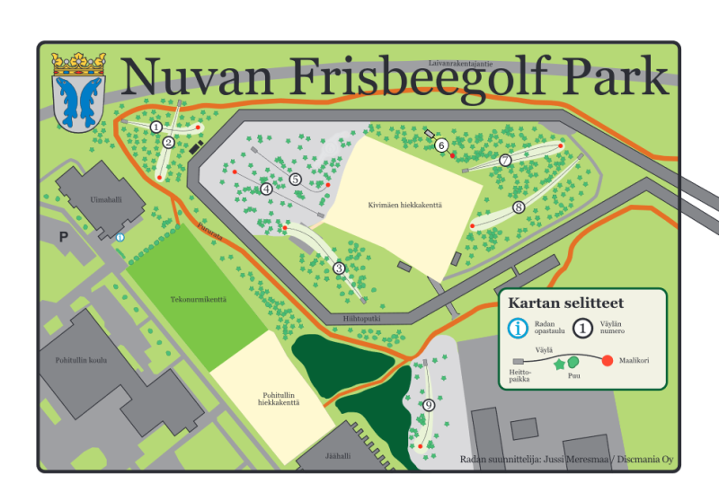 frisbeegolf opaskartta