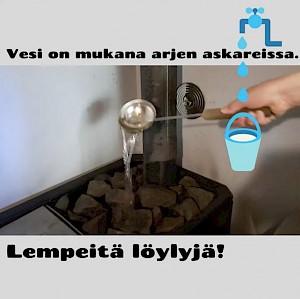 Löylyveden heittoa kiukaalle