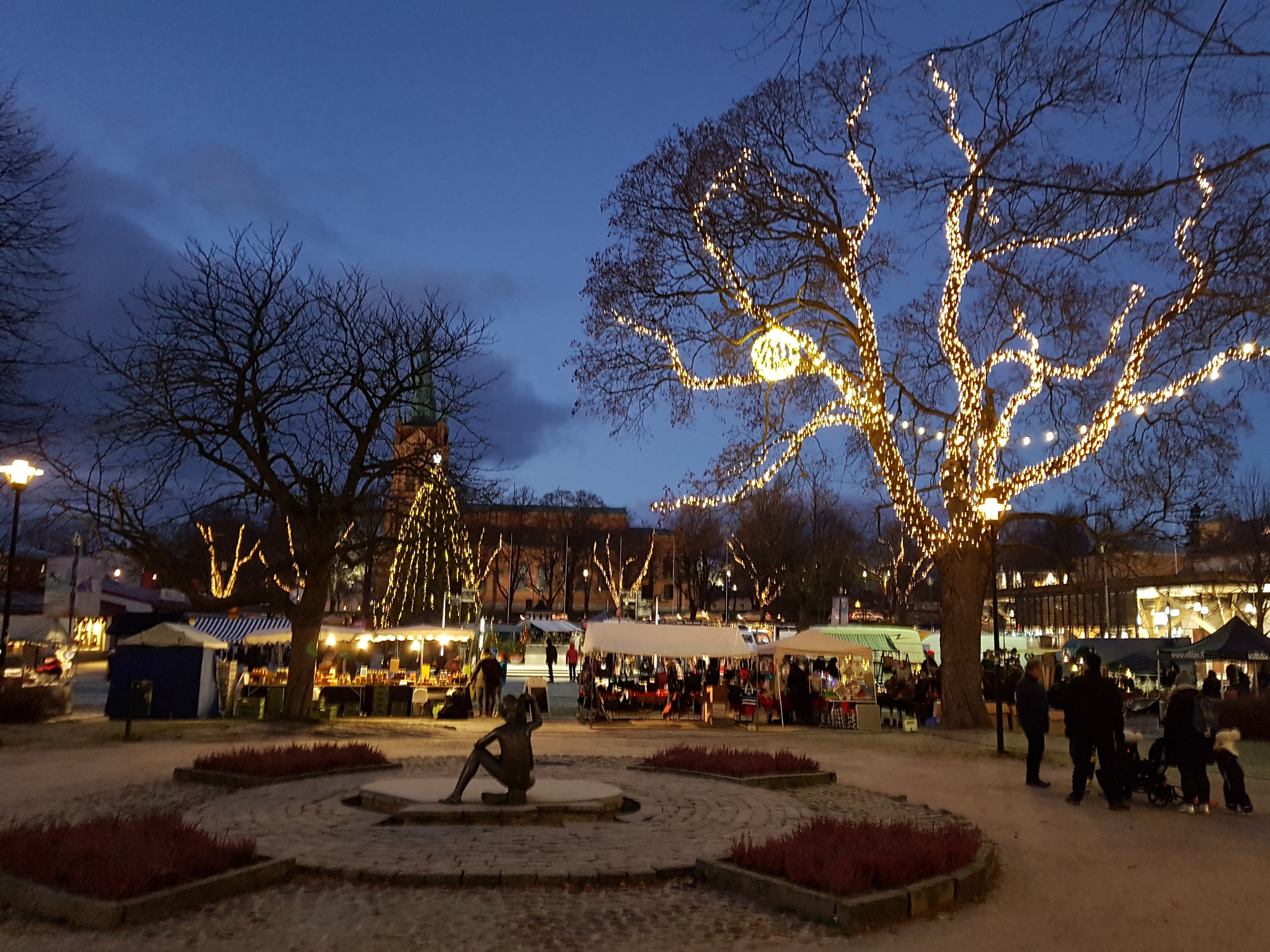 Rauhanpuisto ja joulutori